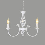 lustre pendentif blanc classique ampoules éclairage salon chambre restaurant vintage métal