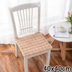 coussin chaise gris clair quadrillé coton épais moderne confortable 40x40cm 45x45cm