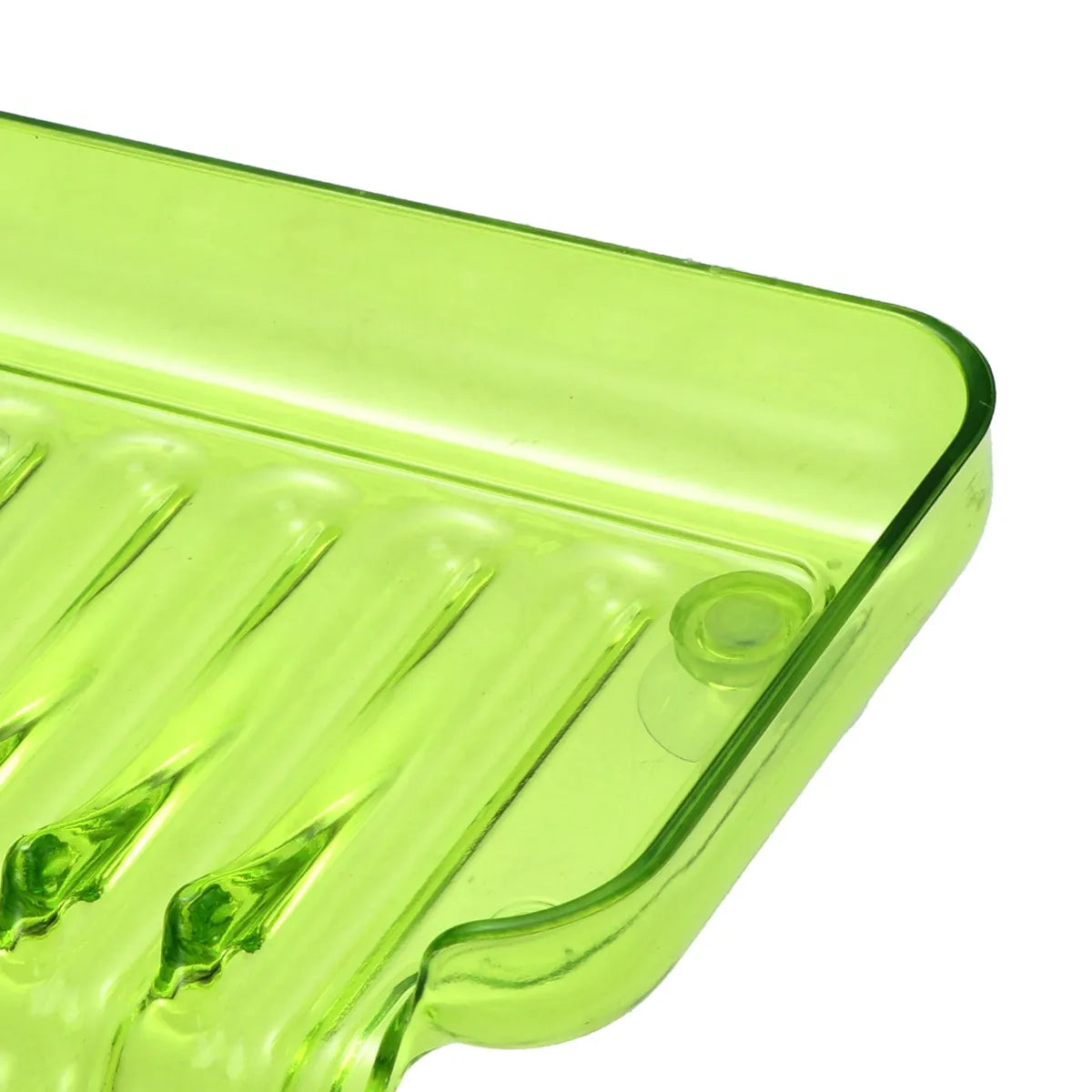 support savon vert clair rayures horizontales moderne égouttoir fixations salle bain