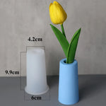 moulages silicone vases blanc bleu marine fleurs artificielles moderne minimalisteDecoration intérieure