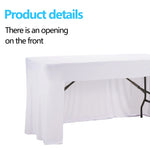 nappe table événementielle blanche 183x76cm polyester lisse classique mariage festivité