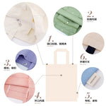 sac main décontracté polyester fermeture éclair couleurs blanc rose jaune violet vert noir