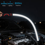 tube lumineux flexible led blanc rayures rouges moderne connecteur usb type rechargeable atelier