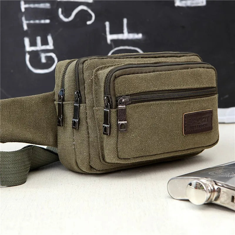 sac banane homme marron clair bleu marine vert kaki noir toile durable vintage pratique