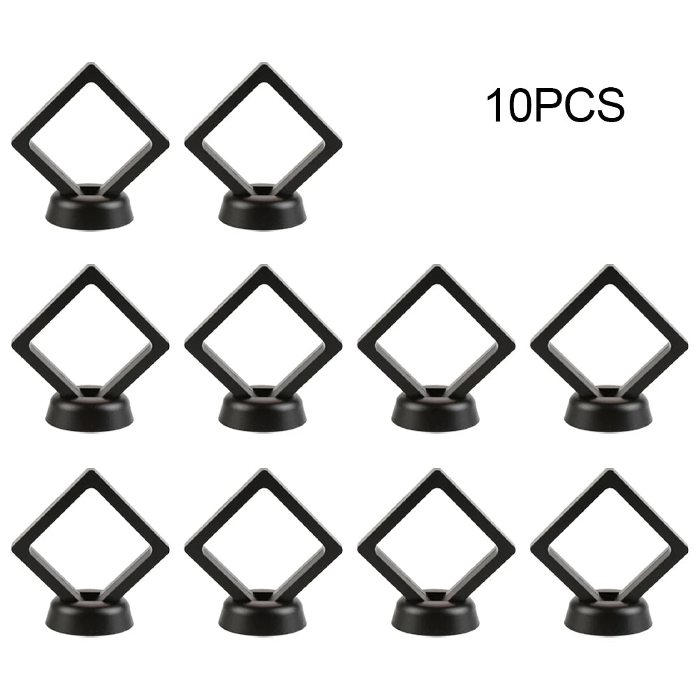 présentoir bijoux moderne transparent noir blanc support rotatif minimaliste 10 pièces