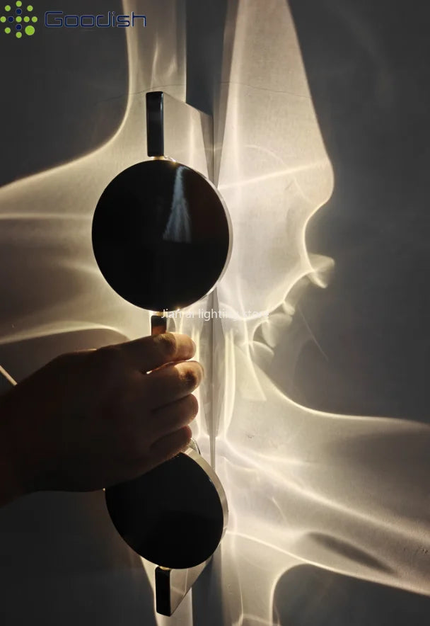 lampe murale contemporaine noir brillant noir mat texture ondulée translucide fixation chambre coucher decoration