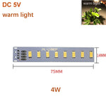 bande led 5v blanc blanc chaud diodes modernes 12w 5w 4w sans filaire 20cm