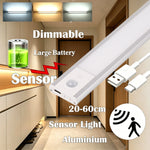 lampe sous meuble rechargeable usb blanc moderne sensor mouvement led aluminium