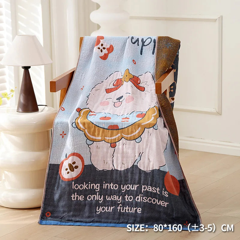 serviette bain coton biologique noël dessin animé moderne rectangle opaque lavable machine haute absorption