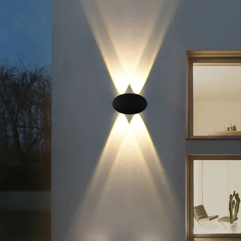 applique murale led ip65 4w noir contemporaine adhésive extérieur intérieur
