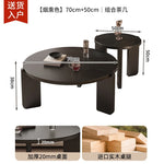 table basse moderne bois noir minimaliste salon 70cm large 38cm haut