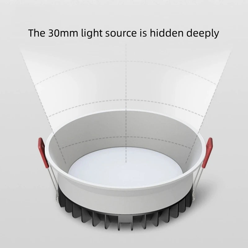 Spot LED moderne blanc clips 6000K 4000K 3000K 12W 18W 24W