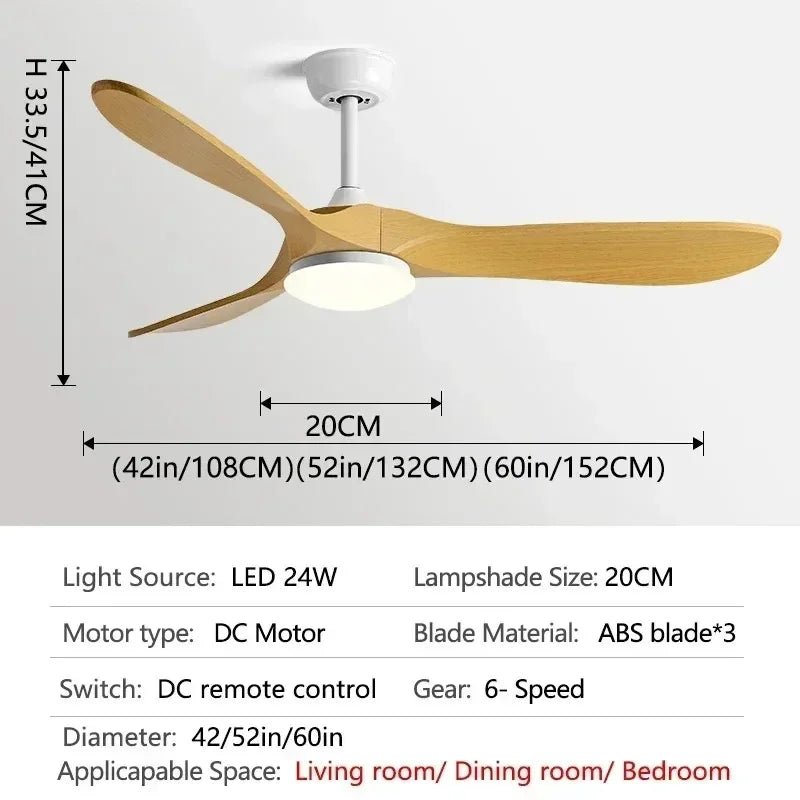 ventilateur led moderne lampe intégrée toucher interrupteur blanc noir bois