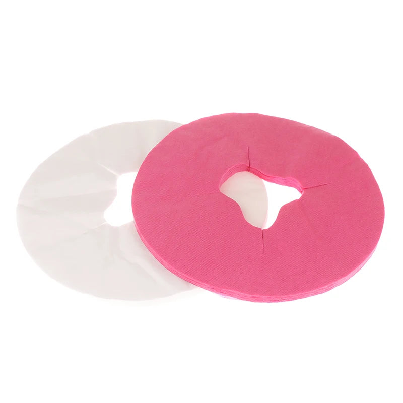 serviettes toilette blanches roses adhésives modernes pack 100 unies opaques