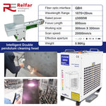 nettoyage laser machine industrielle roues panneau tactile écran lcd tête double pendule 2000w graffiti