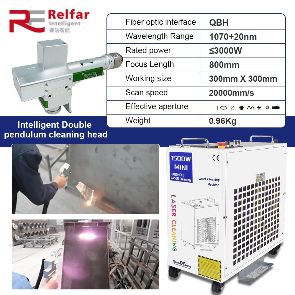 nettoyage laser machine industrielle roues panneau tactile écran lcd tête double pendule 2000w graffiti