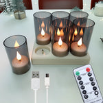 bougies led rechargeables blanc modernes télécommande chargeur usb inclusion adhésif minimaliste decorationintérieur
