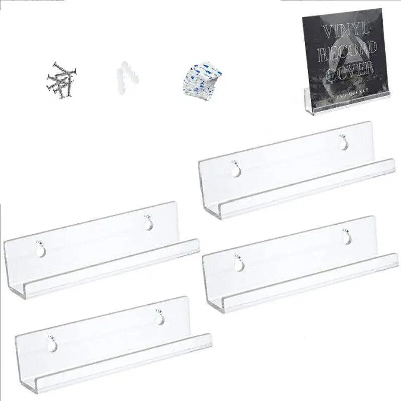 porte vinyles transparent moderne support mural pièces transparents
