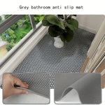 tapis anti dérapant gris pvc motif géométrique moderne adhésif salle bain cuisine