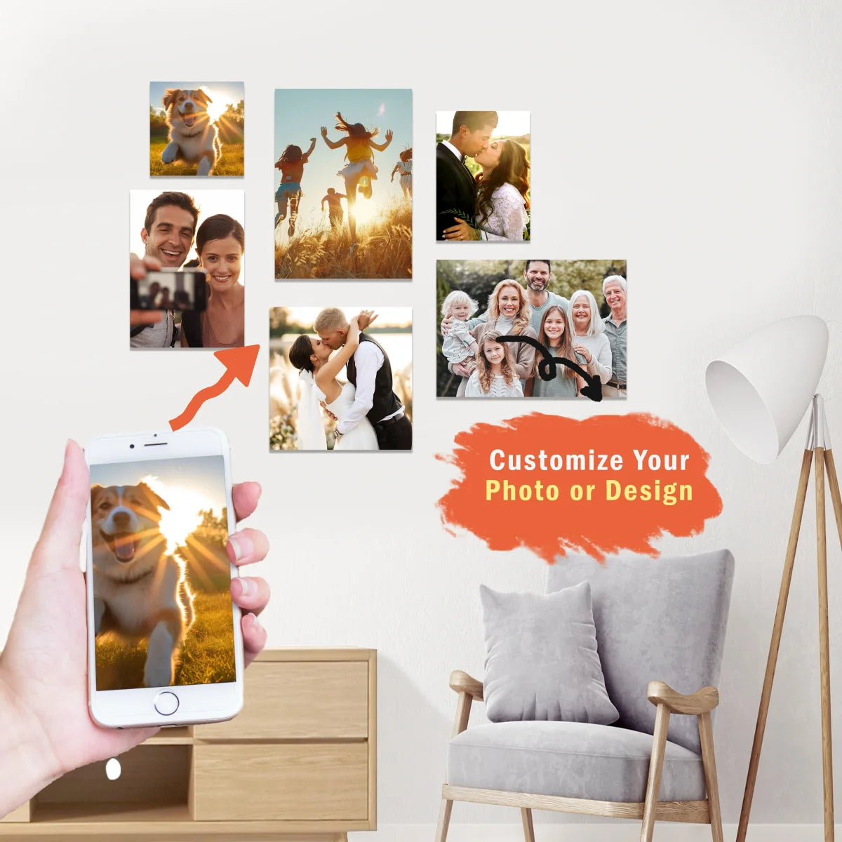 poster photo personnalisable impression texte noir moderne décoration mur blanc clips cadre mural erotique