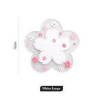 serviettes table moderne rose clair blancs fleurs paillettes translucides silicone anti dérapantes