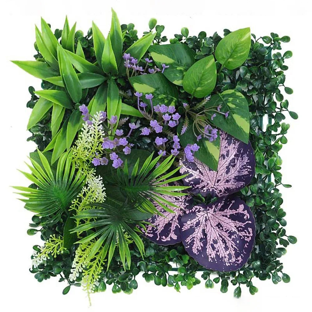 plantes artificielles feuilles vert rouge violet blanc modernes naturelles 25cm 25cm