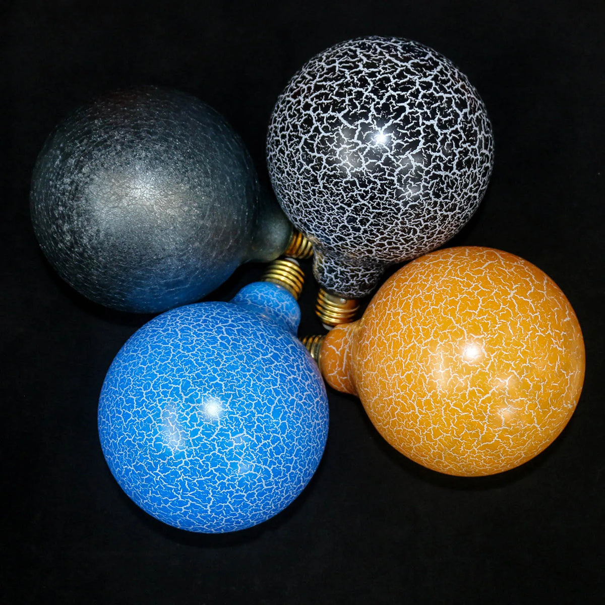 Décoration bleue moderne ampoule LED globe craquelée E27 220 240V 250 lumens