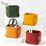 boîtes rangement cuir multicolore modernes réutilisables scies pinceaux maquillage exposant clés bijoux