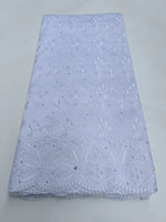 tissu coton dentelle voile party robe ethnique brodé strass fleurs gris rouge bleu blanc