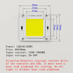 éclairage led module 46mm 40mm blanc jaune moderne fixe 50w 60w 70w