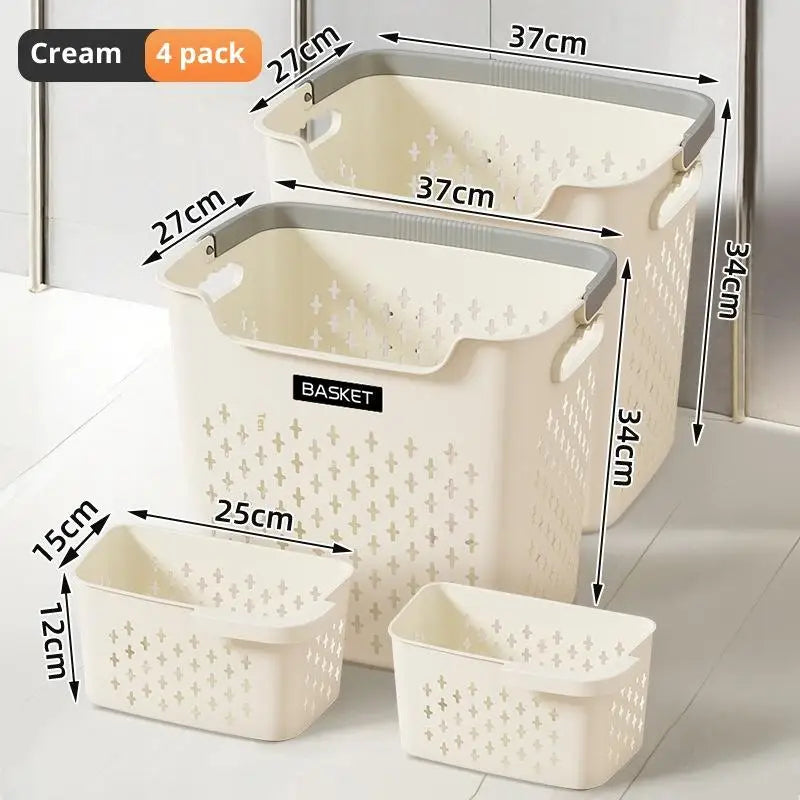 panier linge gris clair moderne poignées capacité grande rangement chambre bain pratique