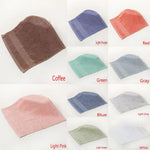 serviette face absorbante antibactérienne coton carrée solide rose clair marron vert gris bleu violet
