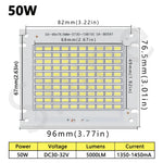 projecteur led 100w 200w 50w lumineux plaque industrielle alu opaque connecteurs rouges