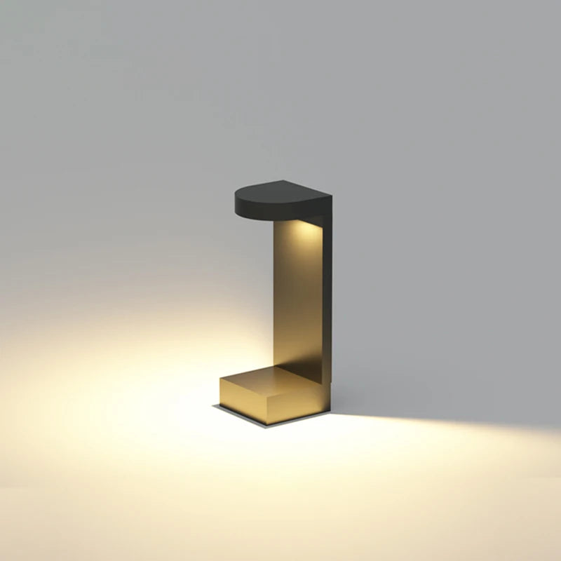 lampe led imperméable moderne extérieure jardin noir doré ip65 30cm 60cm 80cm