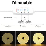 ruban led néon flexible 5v usb blanc blanc chaud lisse moderne minimaliste ajustable intensité