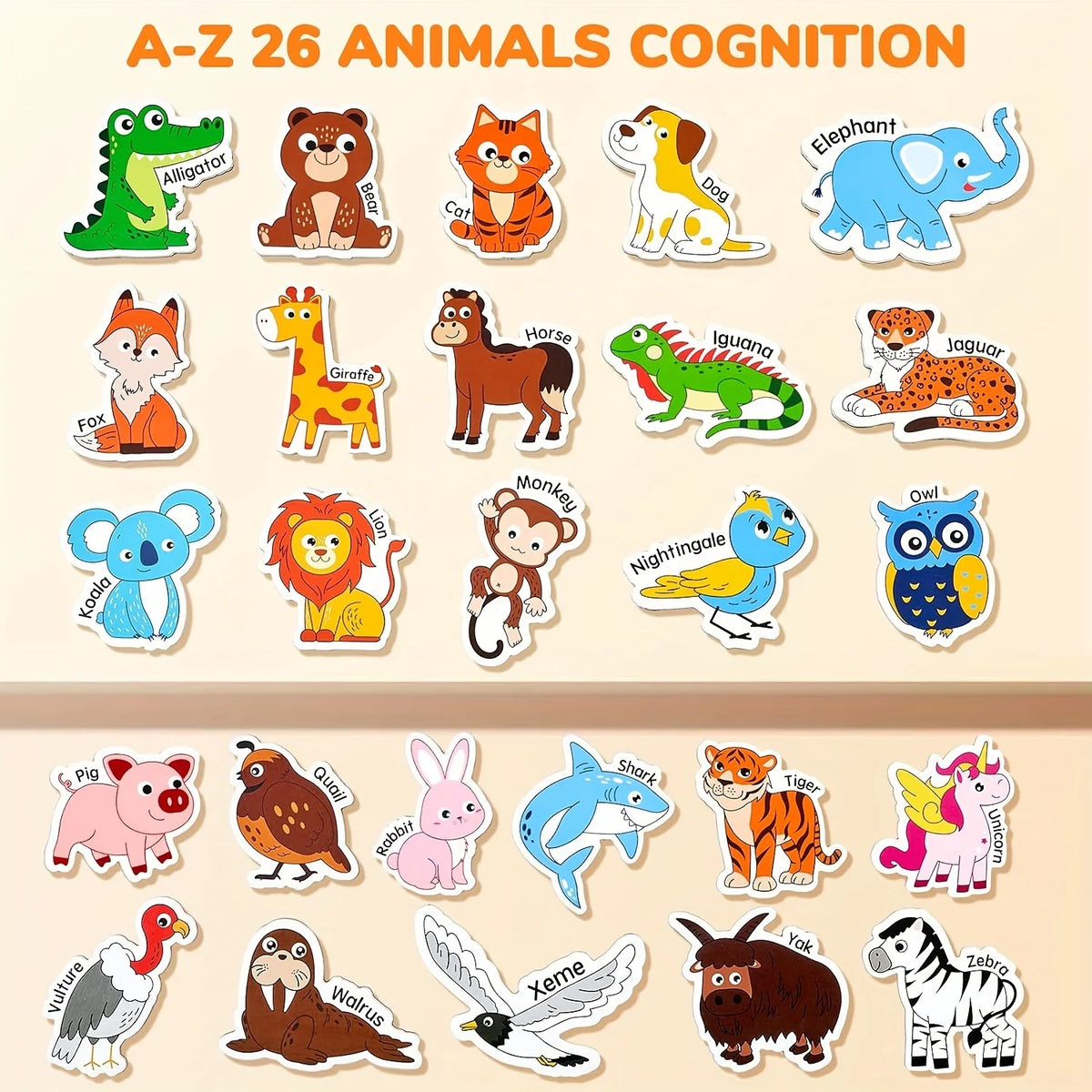 autocollants aimants animaux dessin animé pvc mignons variés couleurs cartoon