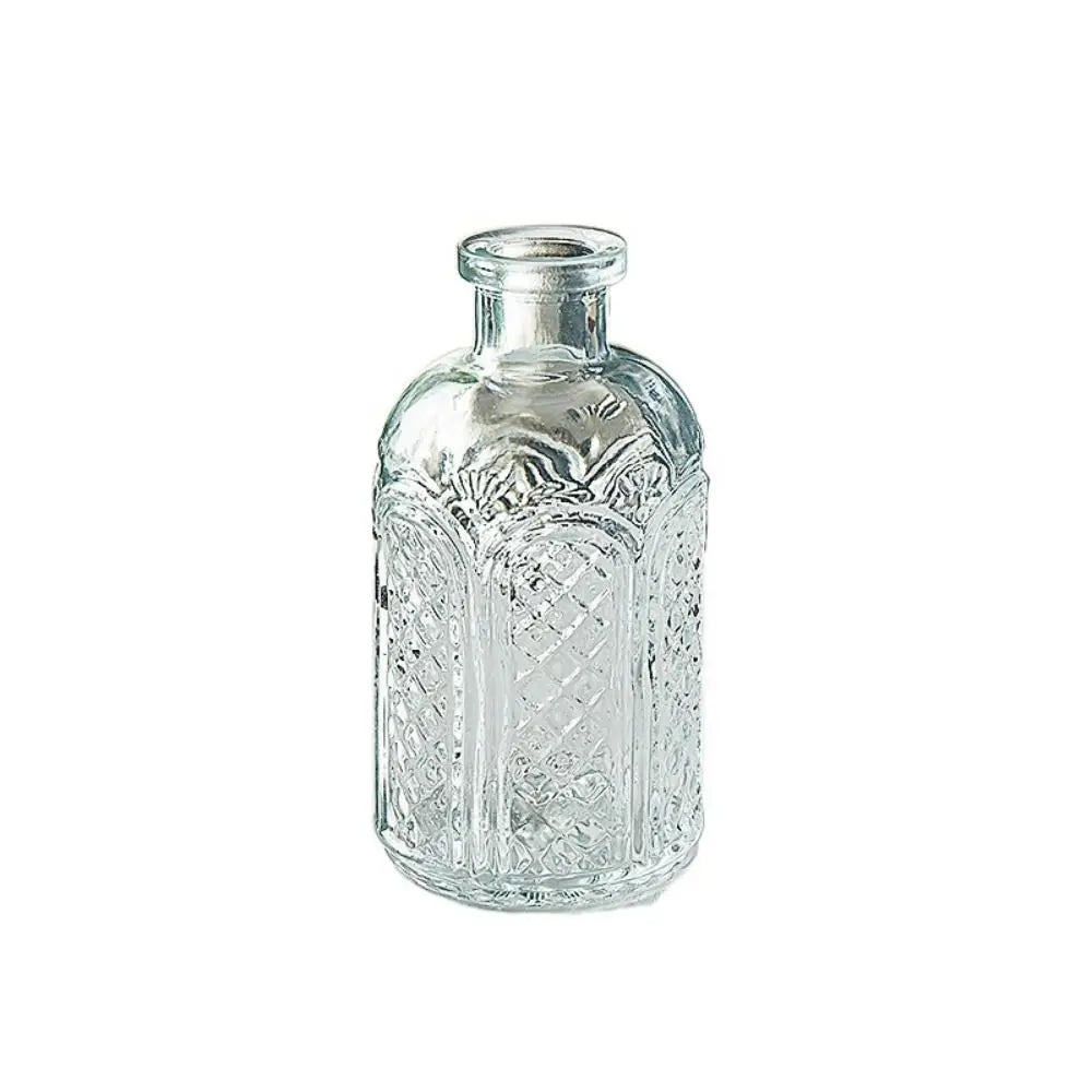vase transparent gravé classique décoration intérieure plante hydroponique maison festive