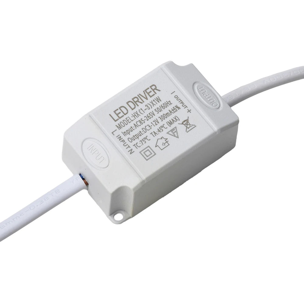 ampoule led driver 1w 3w 300ma 12v blanc moderne connecteur électrique