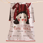 serviette bain coton biologique noël dessin animé moderne rectangle opaque lavable machine haute absorption