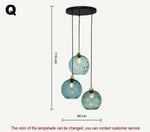 Suspension lumineuse moderne rose gris bleu ampoules intégrées texture granulée chambre salon