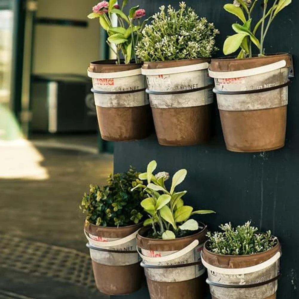 support mural pots fleurs noir paniers suspendus 4in 5in 6in 8in moderne fixations vis