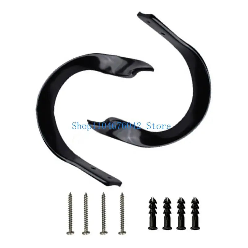 supports rideaux argenté noir vis included moderne décoratif fixation murale