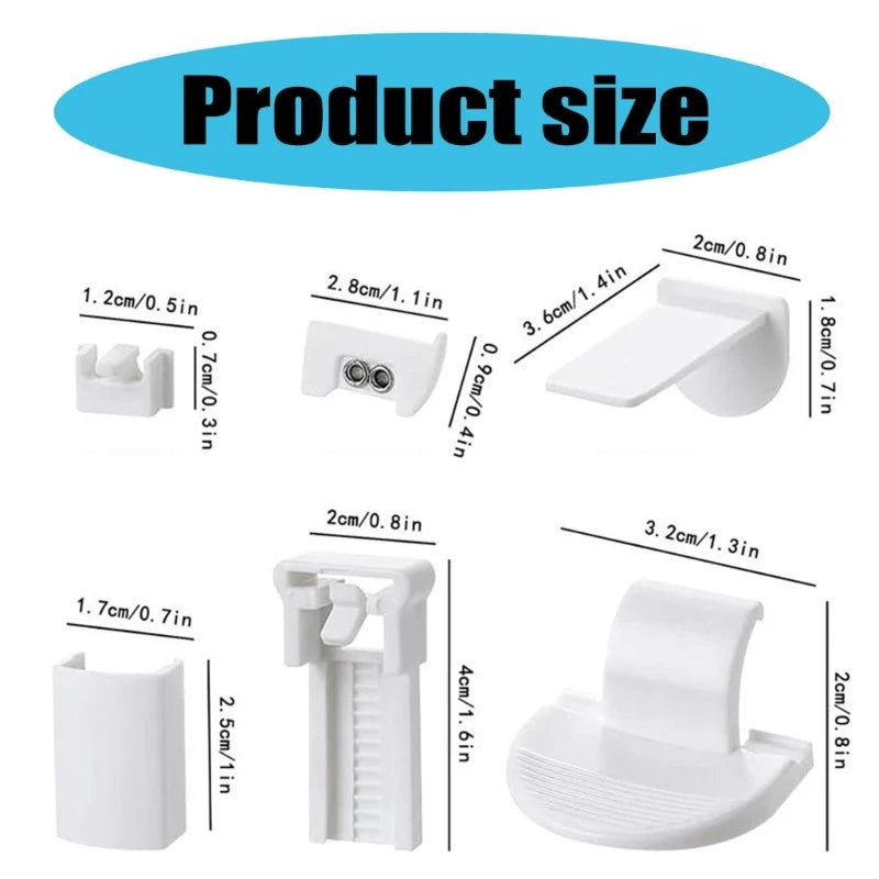 clips rideau blanc modernes 36 pièces accessoires volets plastique fixations