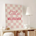 affiches fleurs roses modernes enfantines textes toile cadres murales decoration intérieure petits