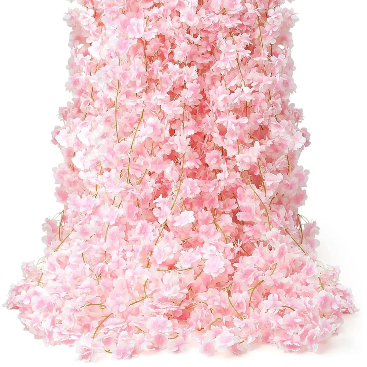guirlande fleurs cerisier artificielles roses soie decoration mariage anniversaire exterieur romantique floral