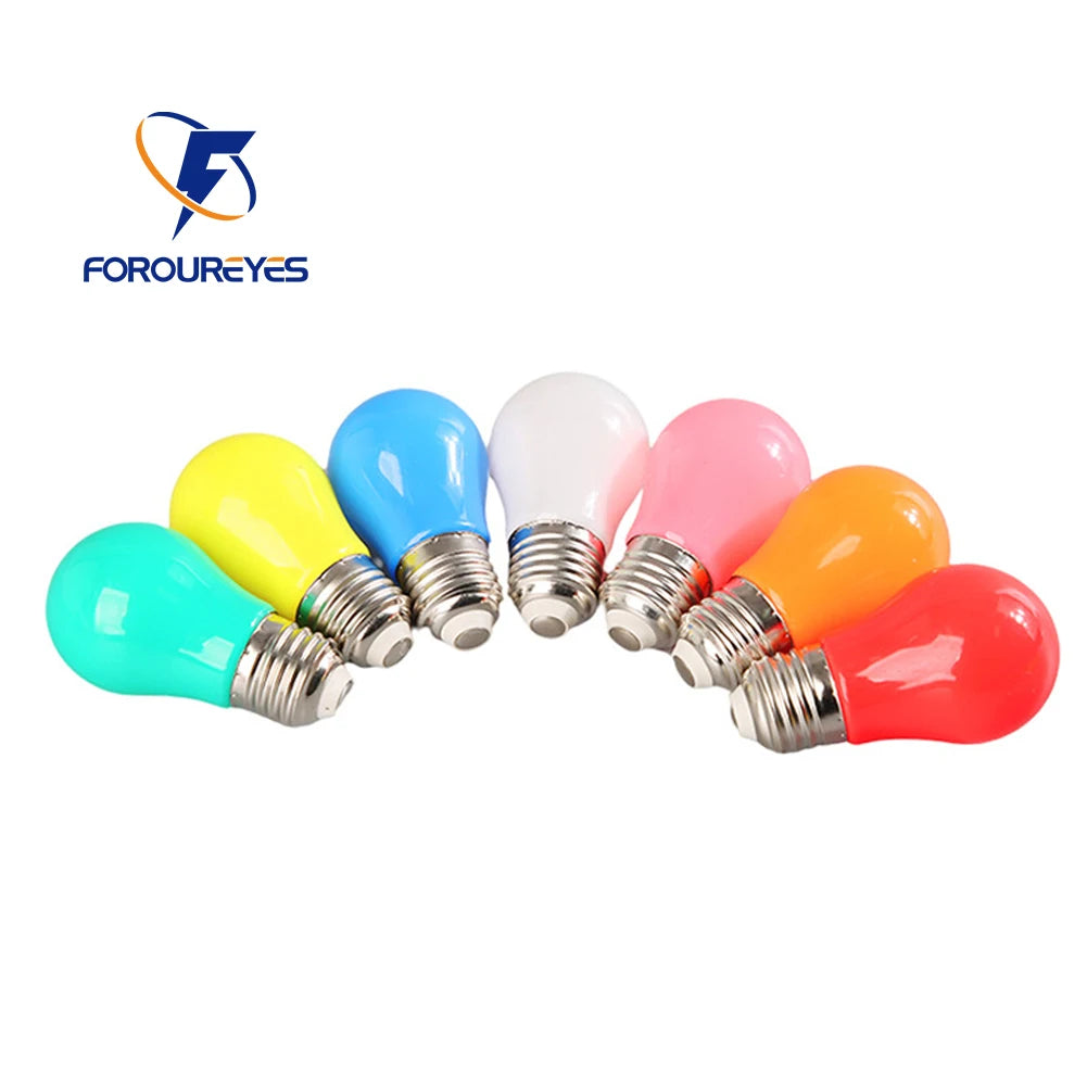 Ampoule LED E27 85mm 15000h bleue jaune verte blanche rose rouge moderne