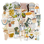 stickers decoratifs maison nordique feuilles plantes animaux geometriques pvc impermeable 14ansplus 10pc 30pc 50pc
