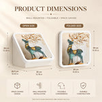 rangements murals pliables salle bain transparent motif cerf forêt moderne adhésif blanc doréversibleéconomique
