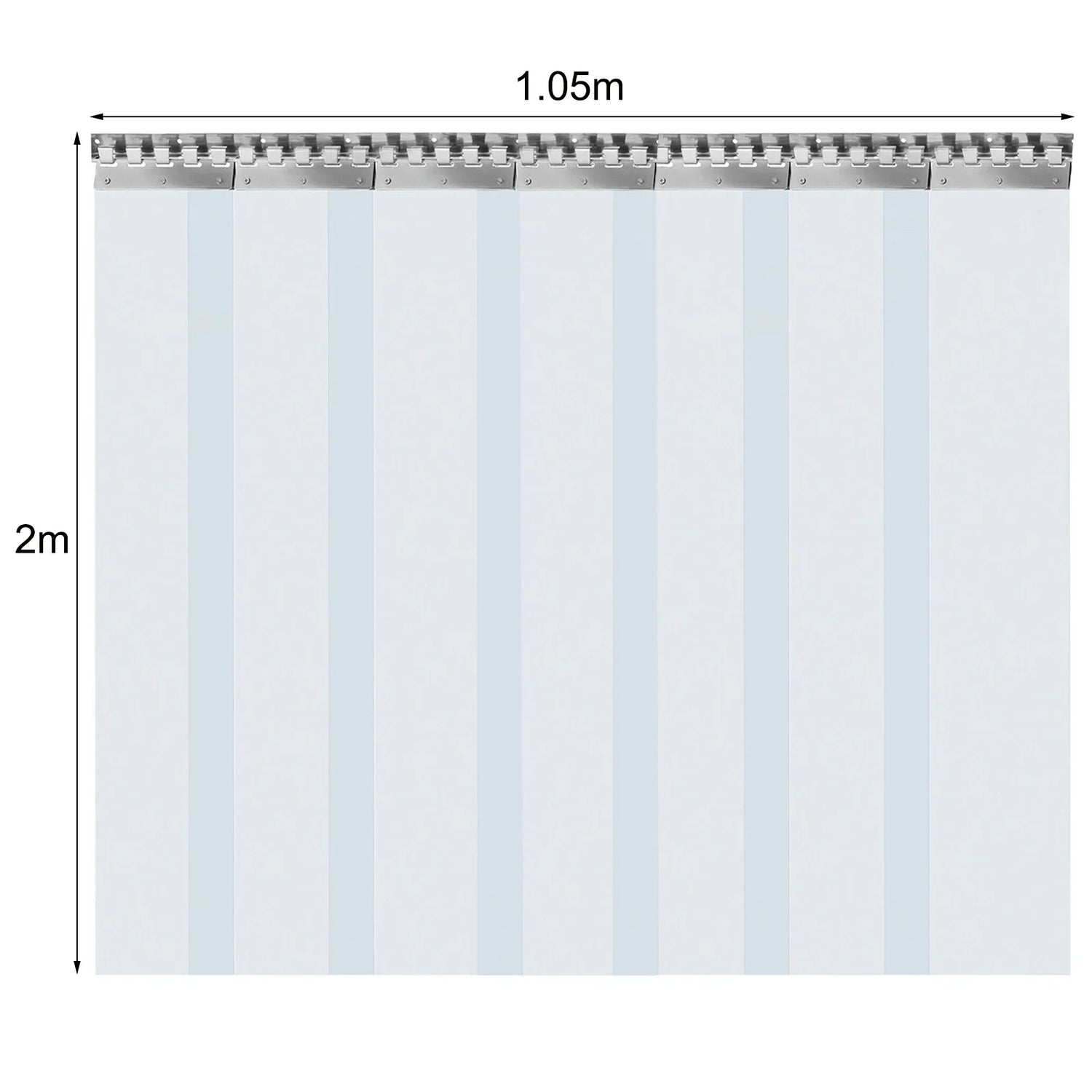 Rideau industriel plastique 7 bandes PVC transparent isolation thermique