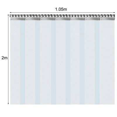 Rideau industriel plastique 7 bandes PVC transparent isolation thermique